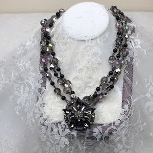 Forever Shimmer Bead Convertible Necklace & Pin